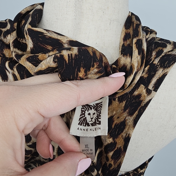 Anne Klien Leopard print Blouse Size XL - Picture 6 of 6